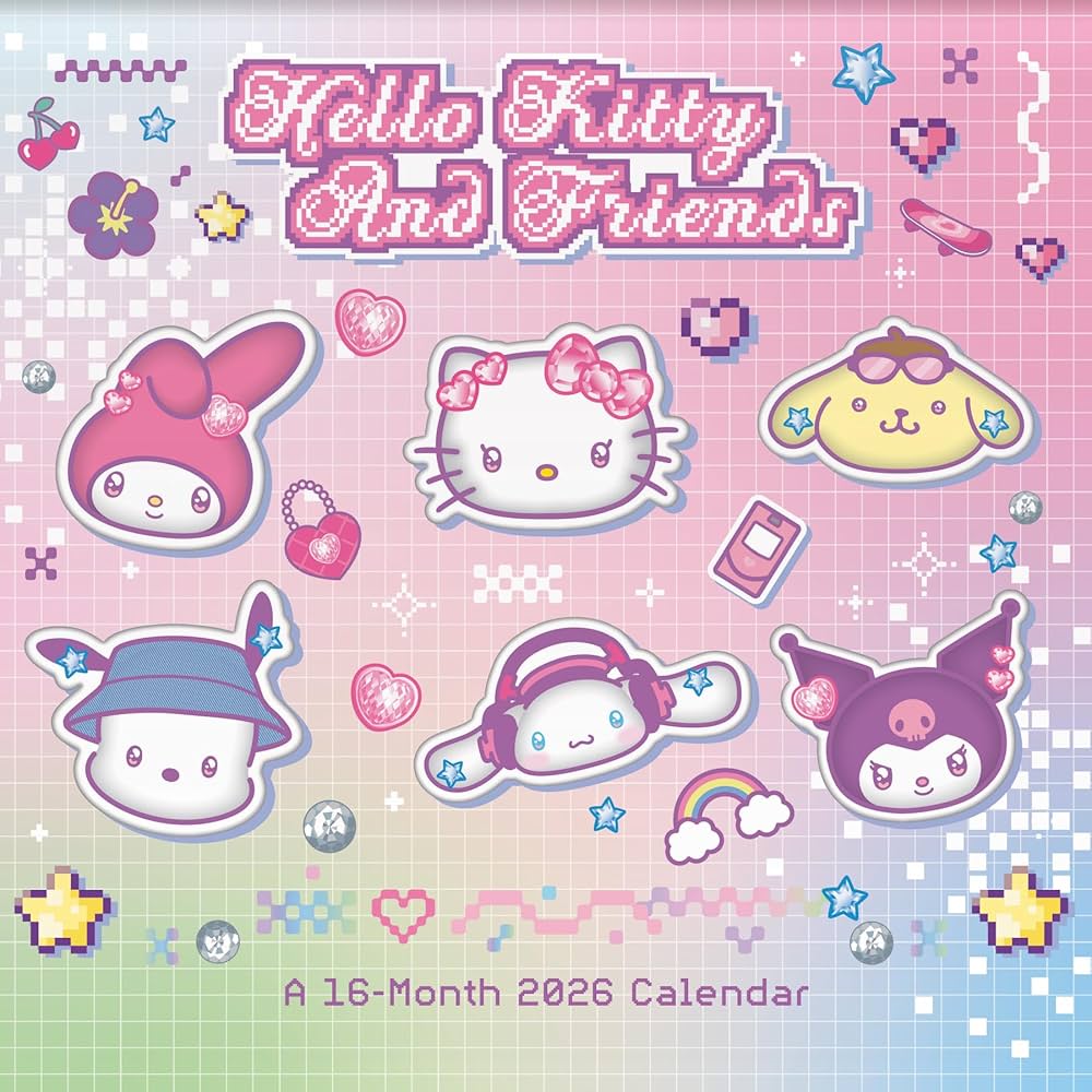 2026 Hello Kitty & Friends Mini Wall Calendar: Trends International: 9798888286791: Books