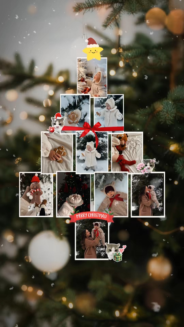 Christmas Tree Collage Photo