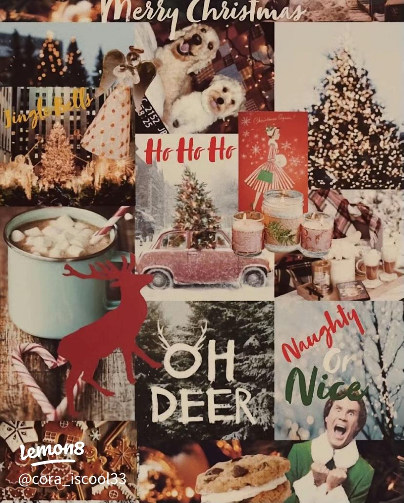 Stunning Christmas Background: Collage Edition
