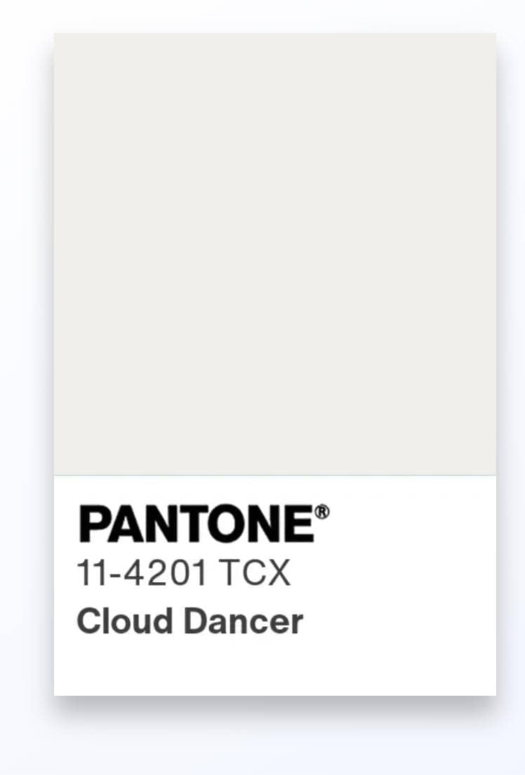 Pantone Cloud Dancer: Simplicity in Design Trends
