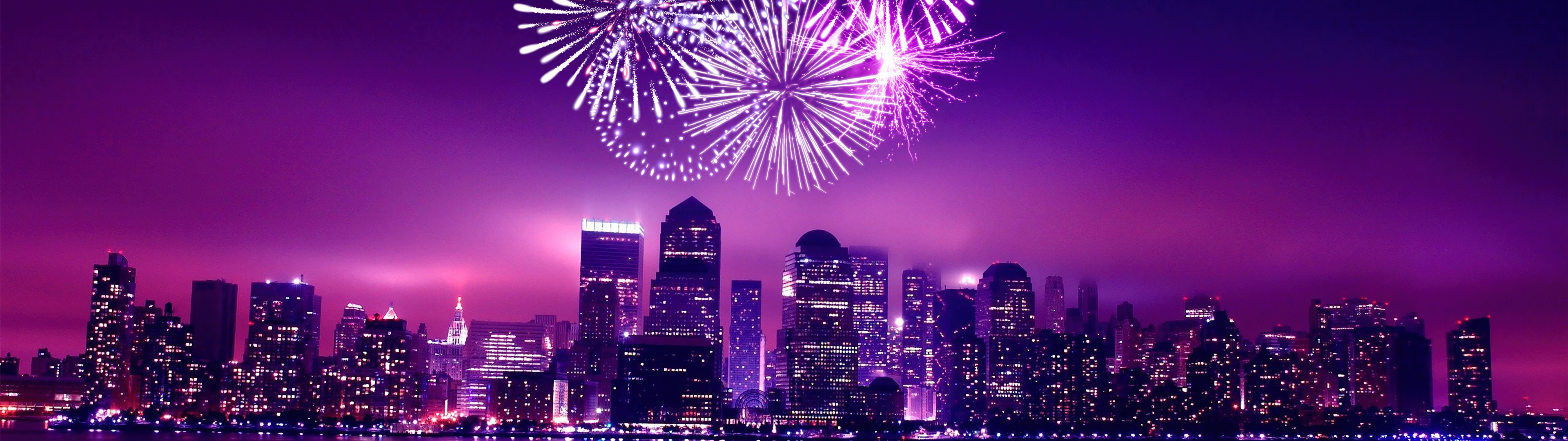 Chicago Wallpaper 4K, New Year celebrations, Aesthetic