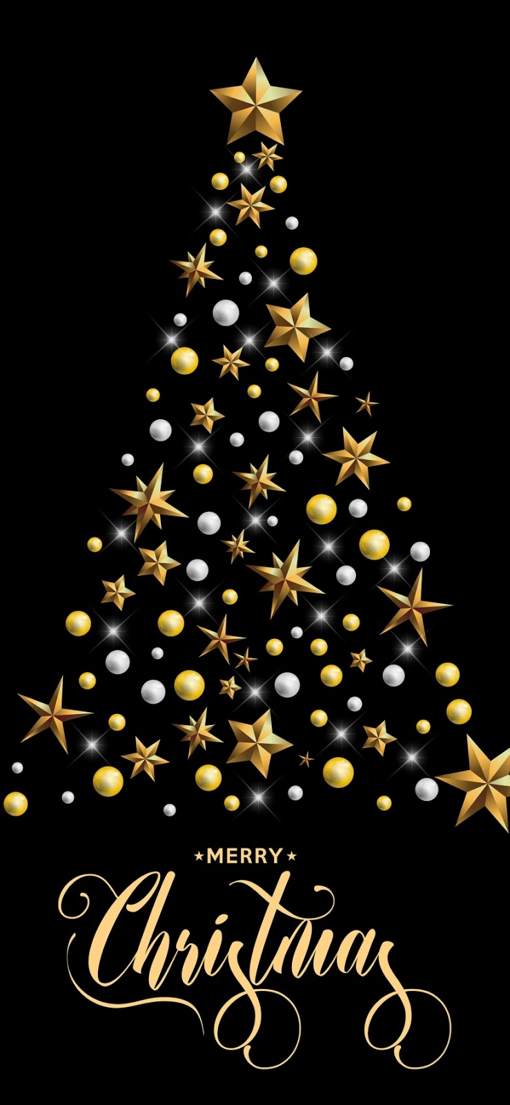 Stars Christmas Tree Mobile Wallpaper Mobile Walls