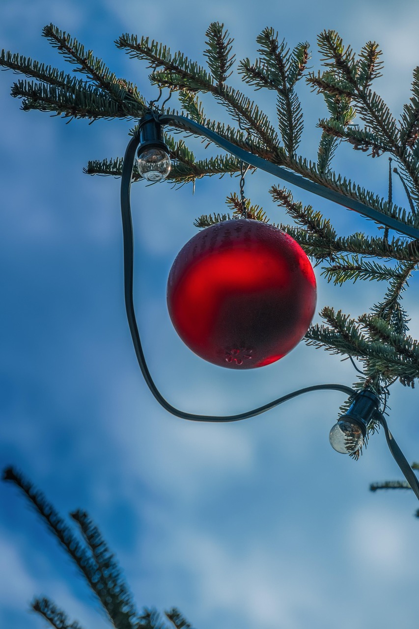 Christmas Ornament Ball Red Tree