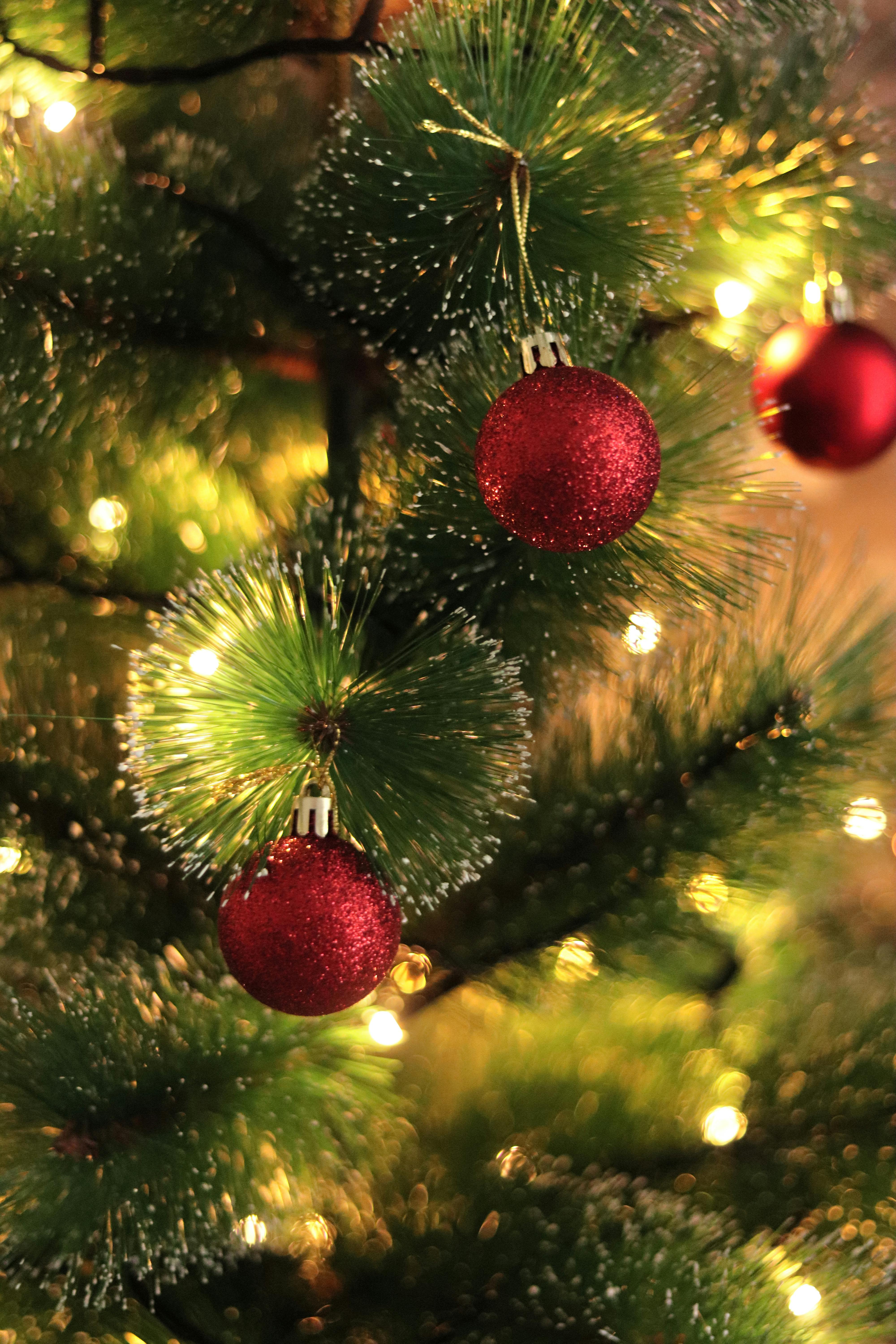 Close Up Photo Of Christmas Tree With Ornaments · Free