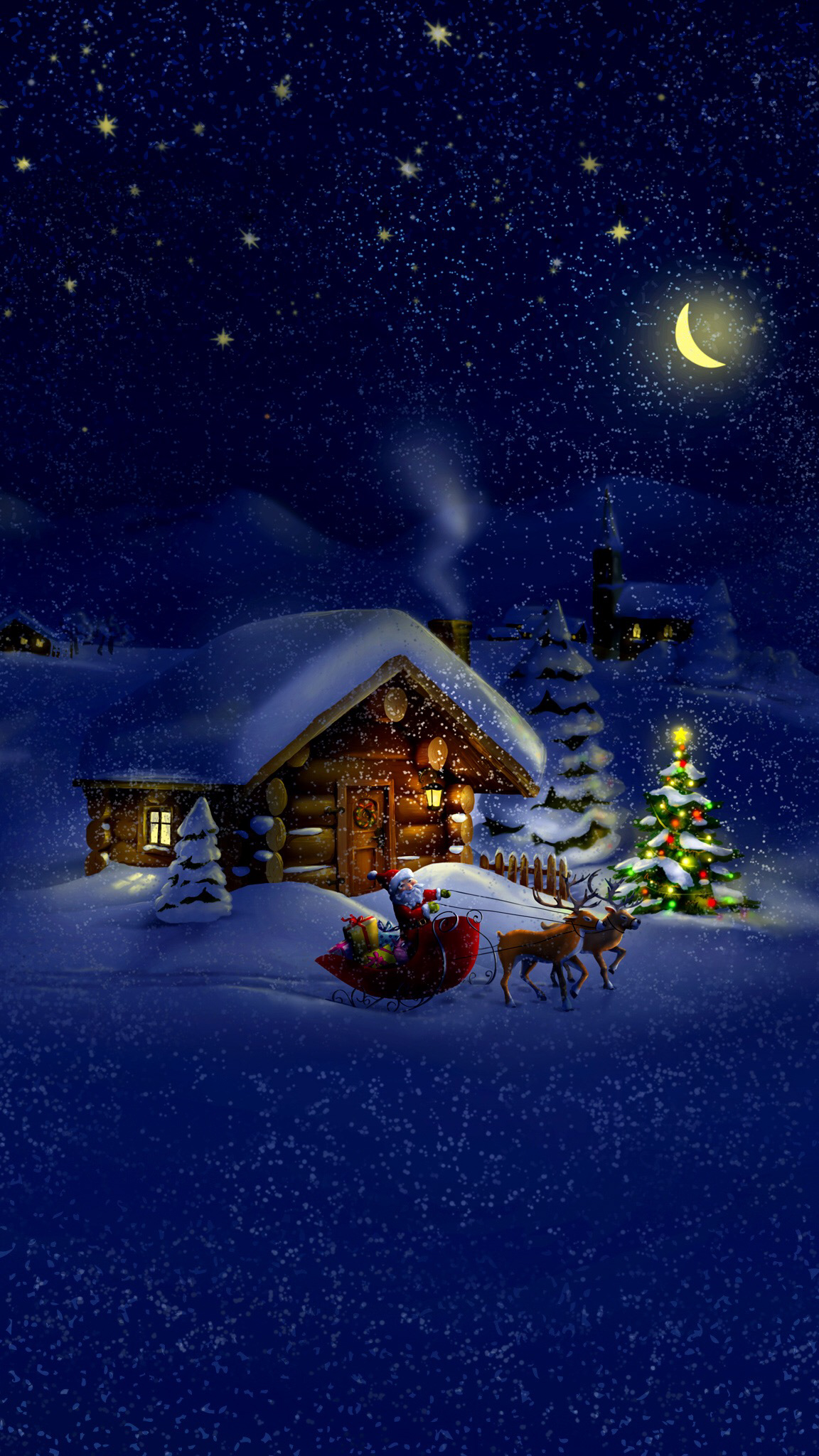 Wallpaper Christmas Day, Holiday, Christmas Tree, Android, Christmas Eve, Background Free Image