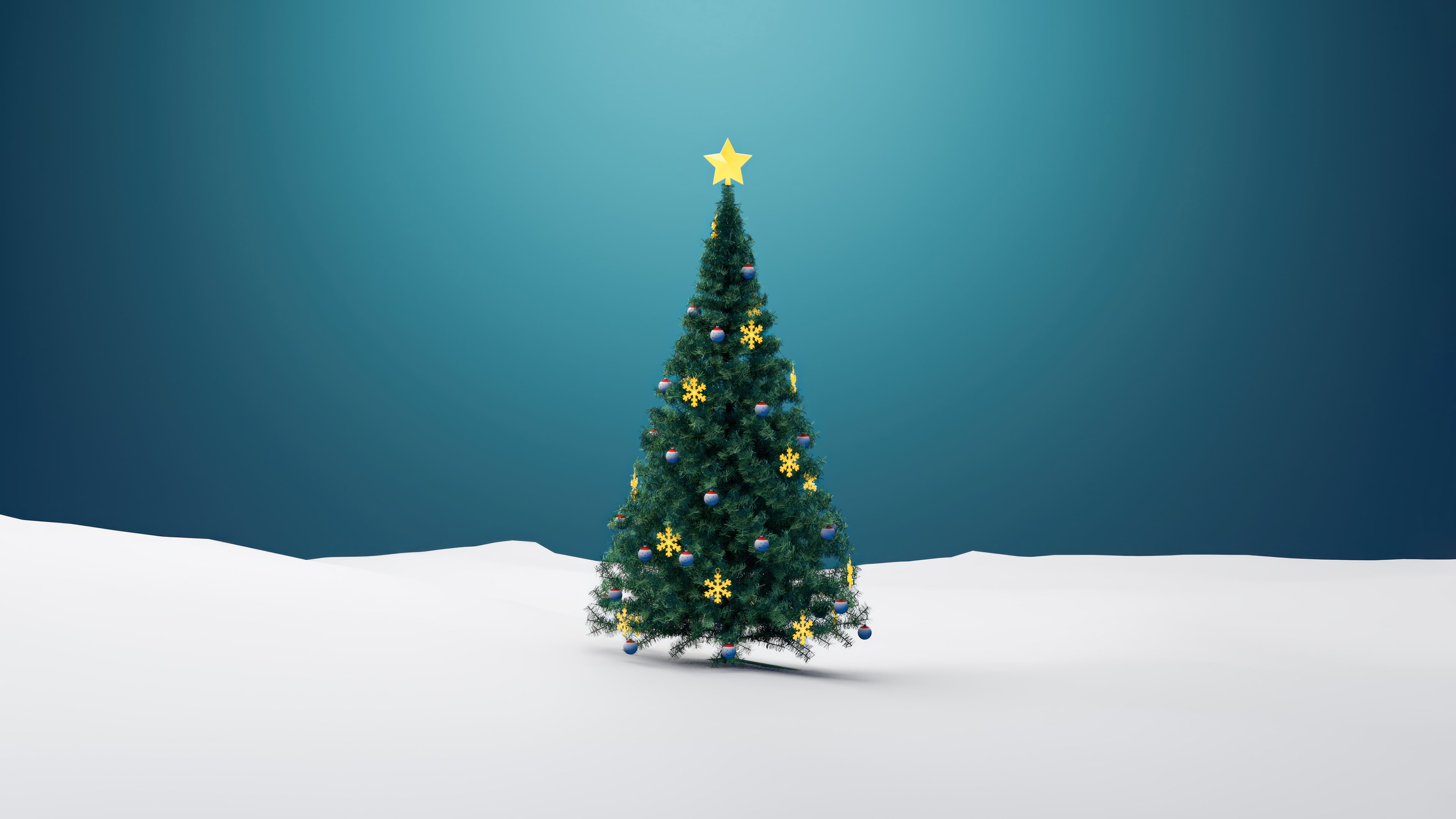 Christmas tree Wallpaper 4k for Desktop