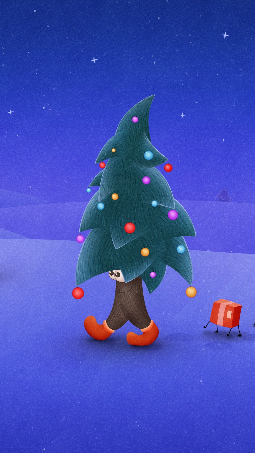 Christmas Christmas tree. wallpaper.sc SmartPhone