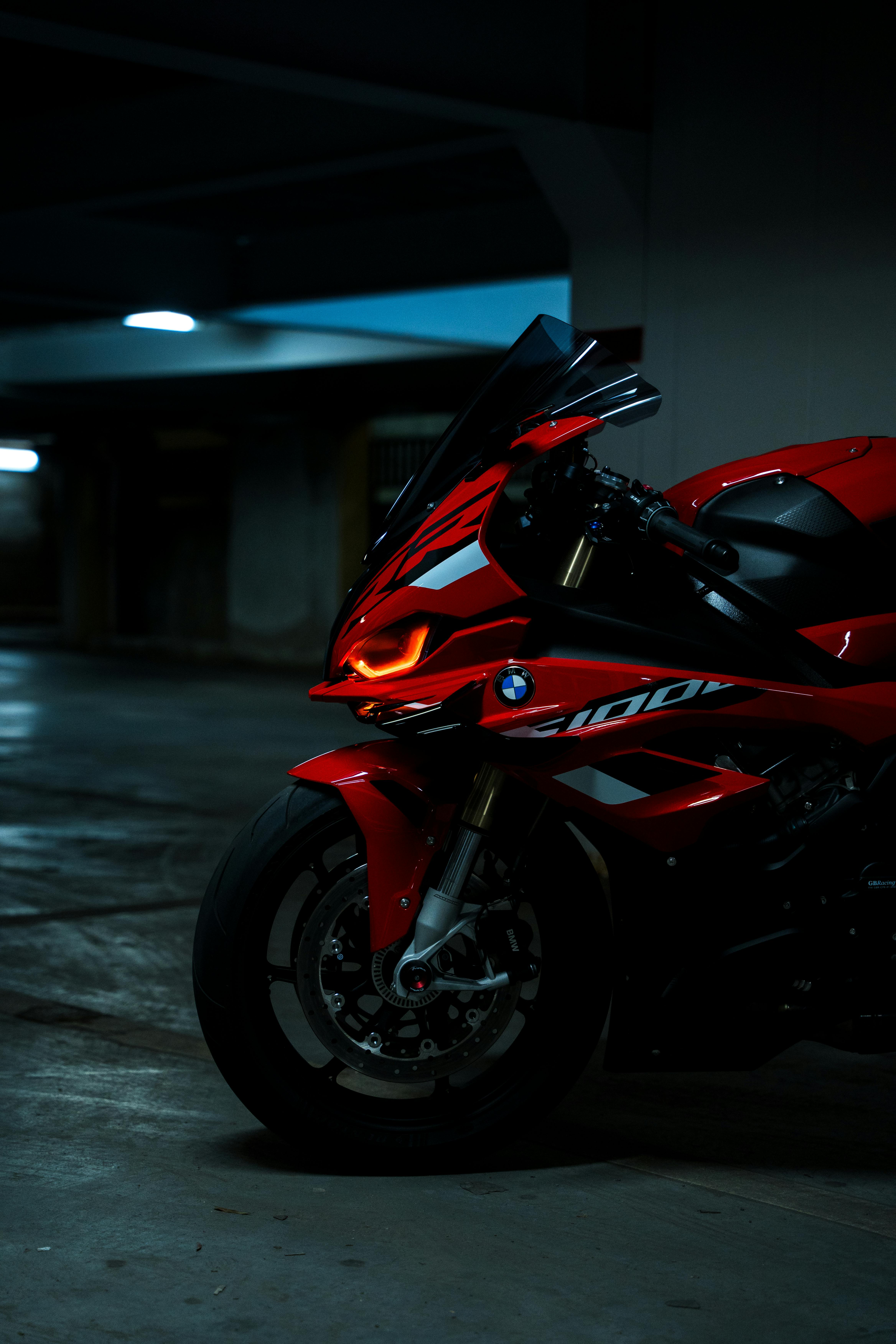 Red BMW S1000RR at Parking Lot · Free