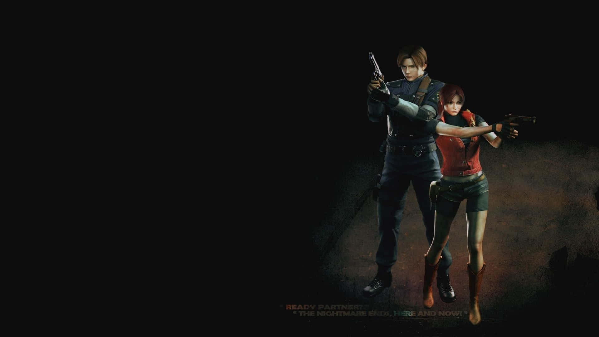 Download 1920x1080 Resident Evil 2 Background Leon And Claire Hand Guns