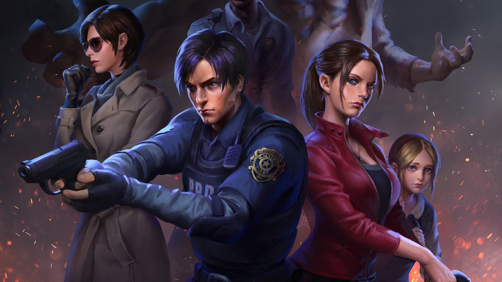 Resident Evil 2 HD Wallpaper: Leon & Claire's Ultimate Survival Showdown