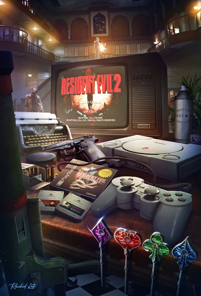 Resident Evil 2 PS1 Hall