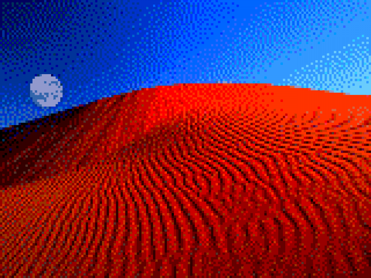 Red Moon Desert from Windows XP art version #pixelart #windowsxp #nostalgia #RETROGAMING