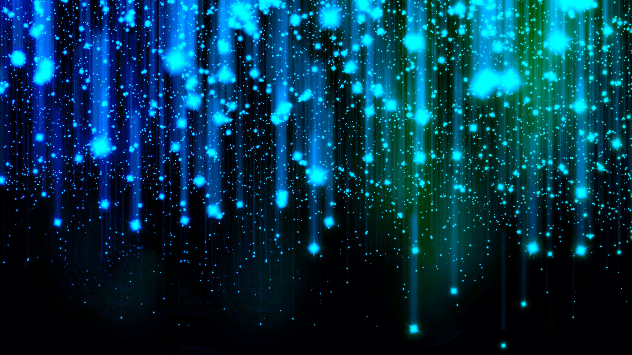 Blue And Green Star Light 4K HD Abstract Wallpaper