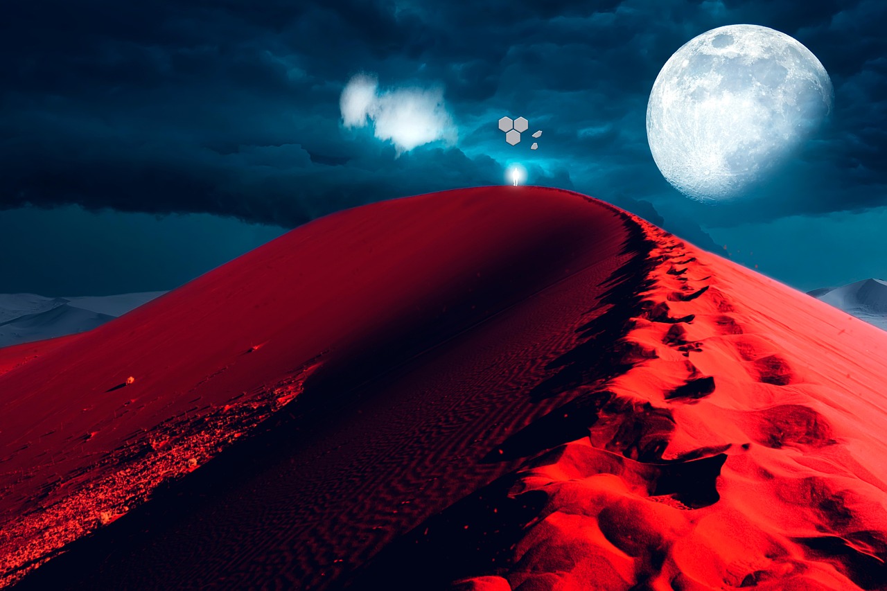 Download Moon Mountains Desert. Royalty Free Stock Illustration Image