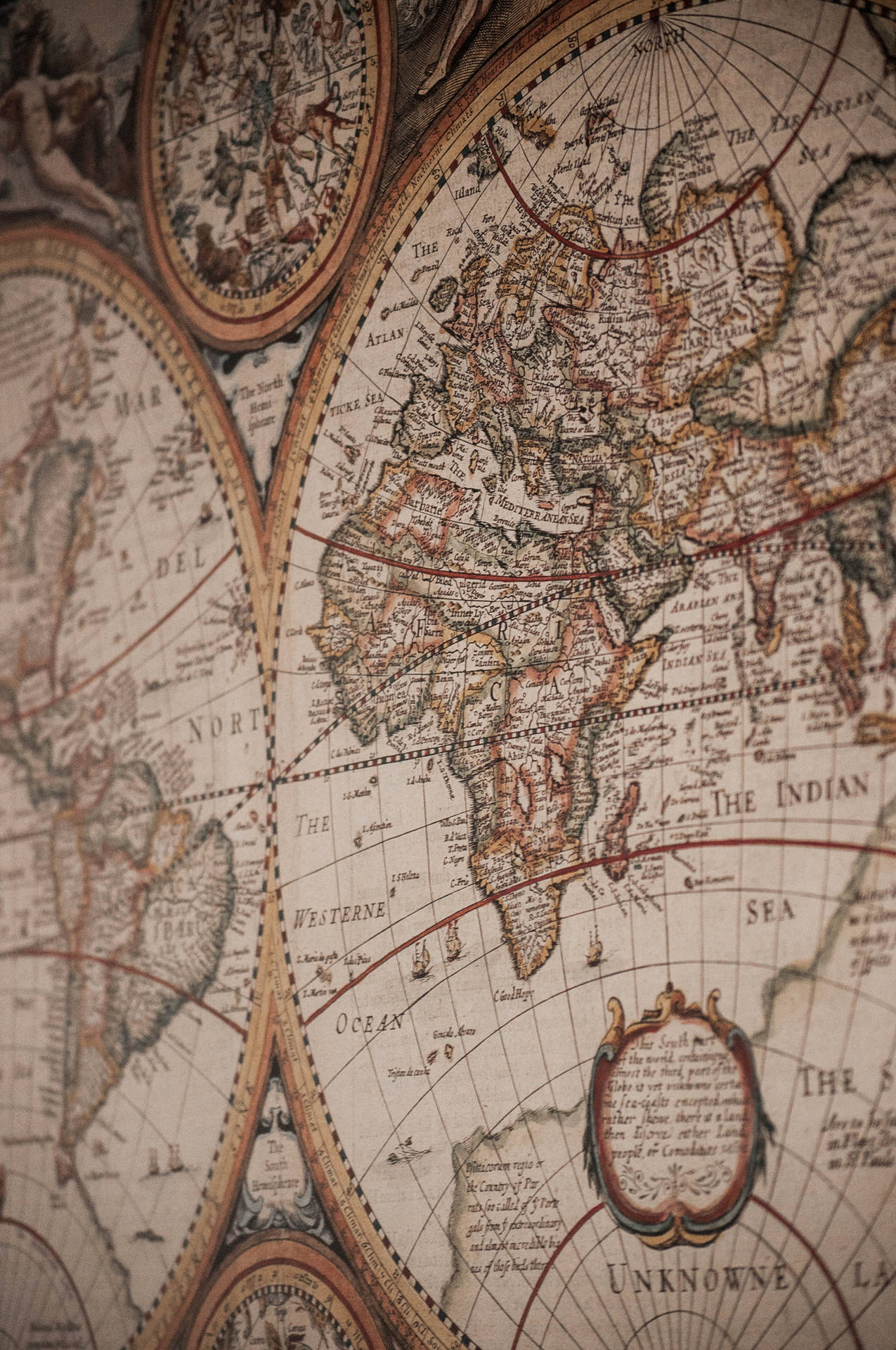 Download Ancient Geographical World Map Wallpaper