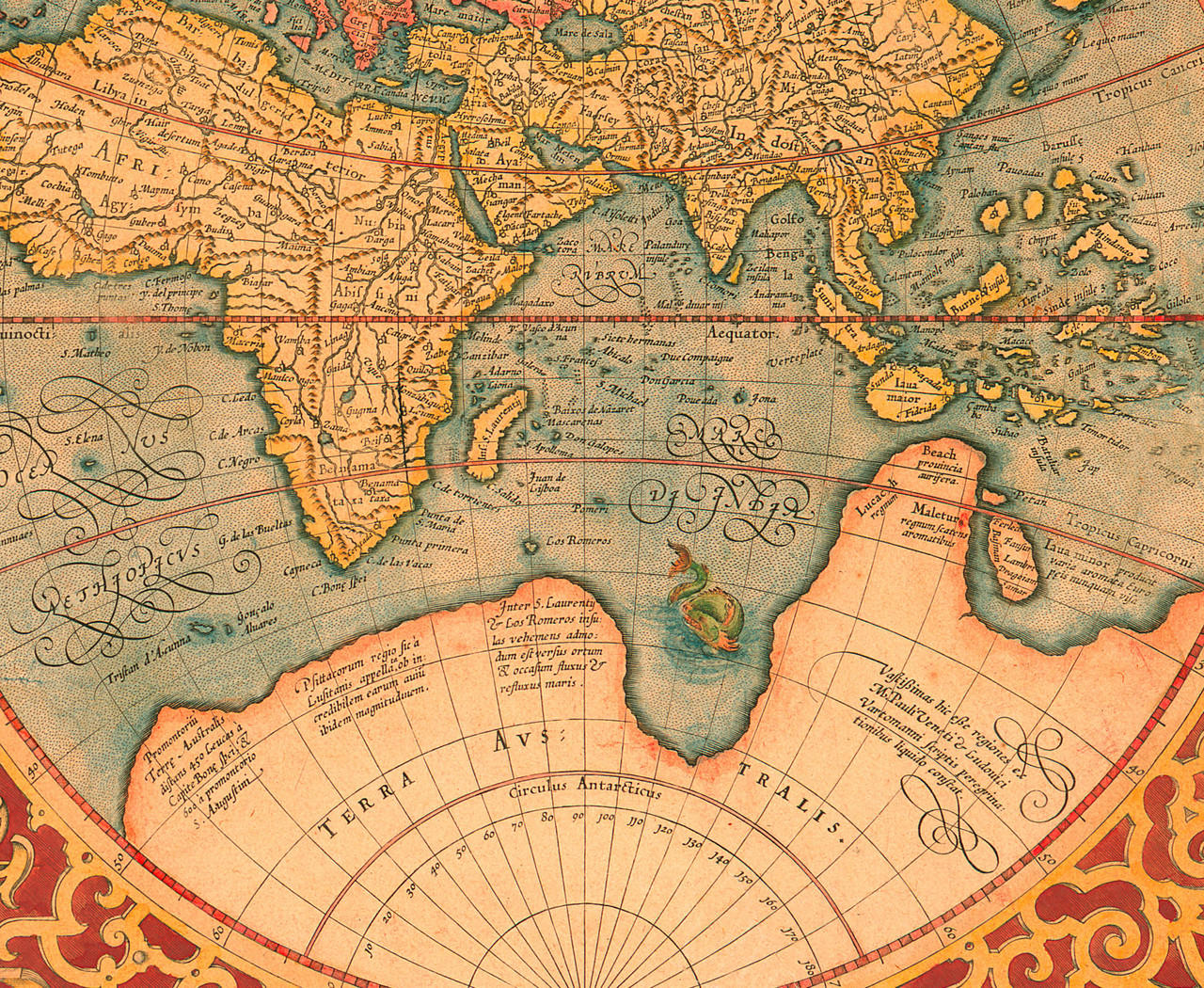Historic World Map Print w/ Supplemental Text