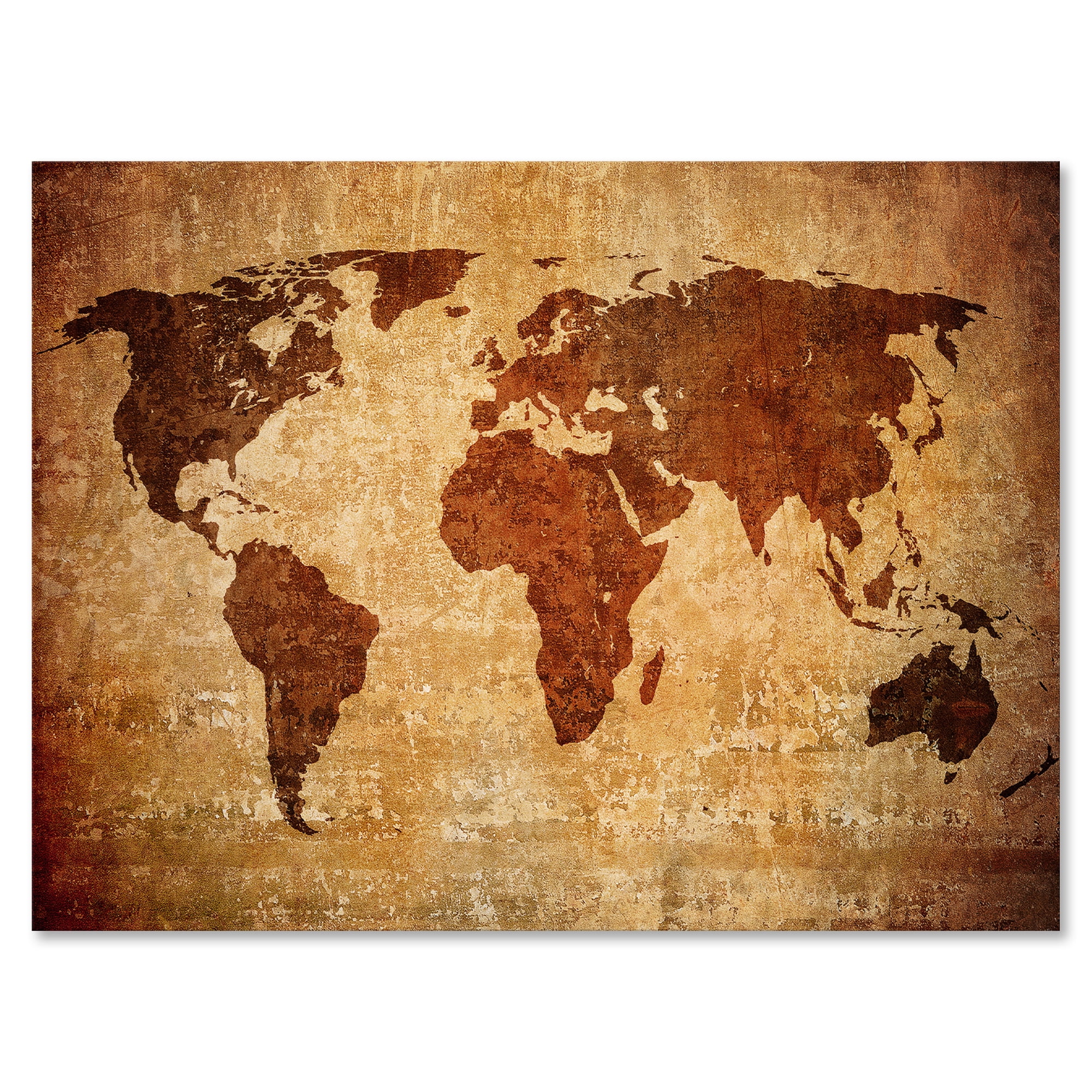 Ancient World Map XI 32 in x 16 in Painting Canvas Art Print