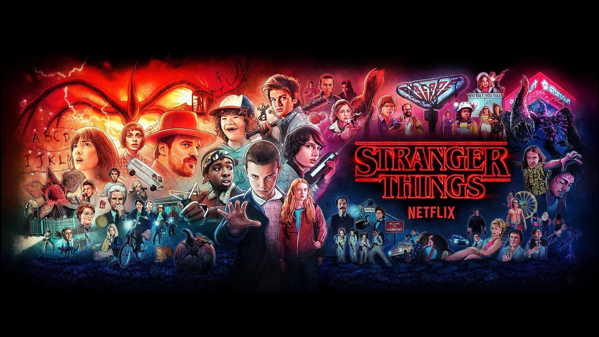 Stranger Things All Season Characters HD Stranger Things Wallpaper