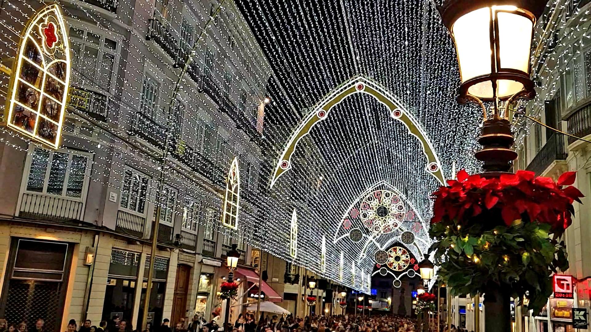 Christmas lights in Málaga Spain. Taken with my mobile phone