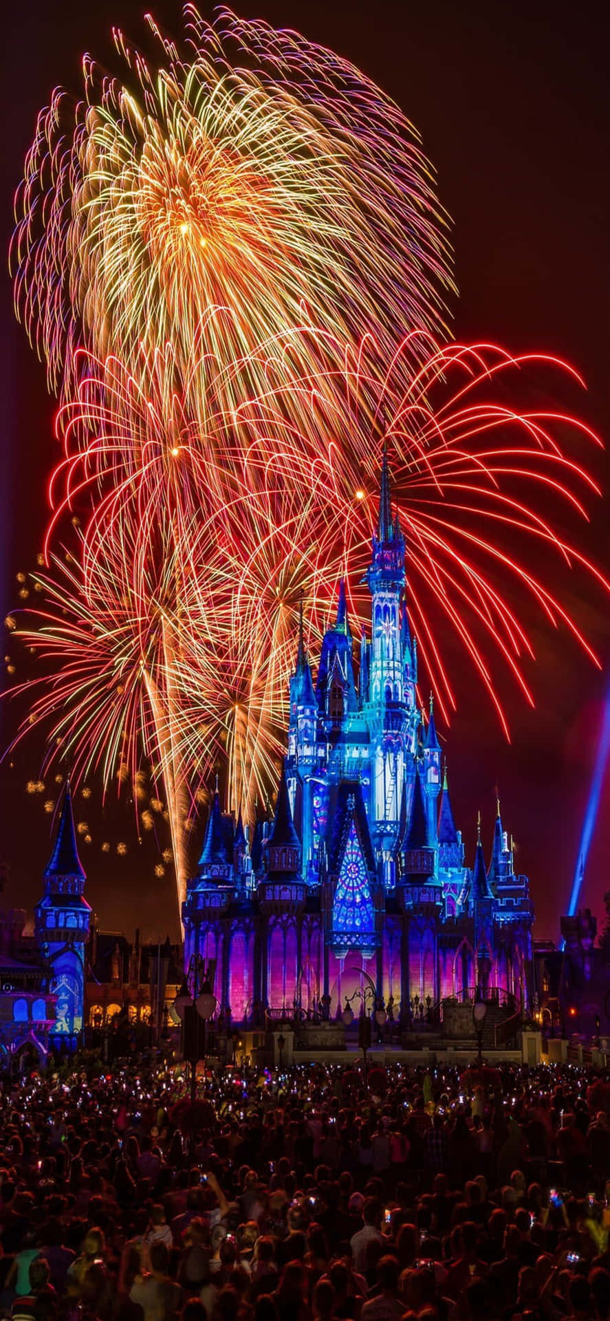 Download iPhone X Disney Background Fireworks