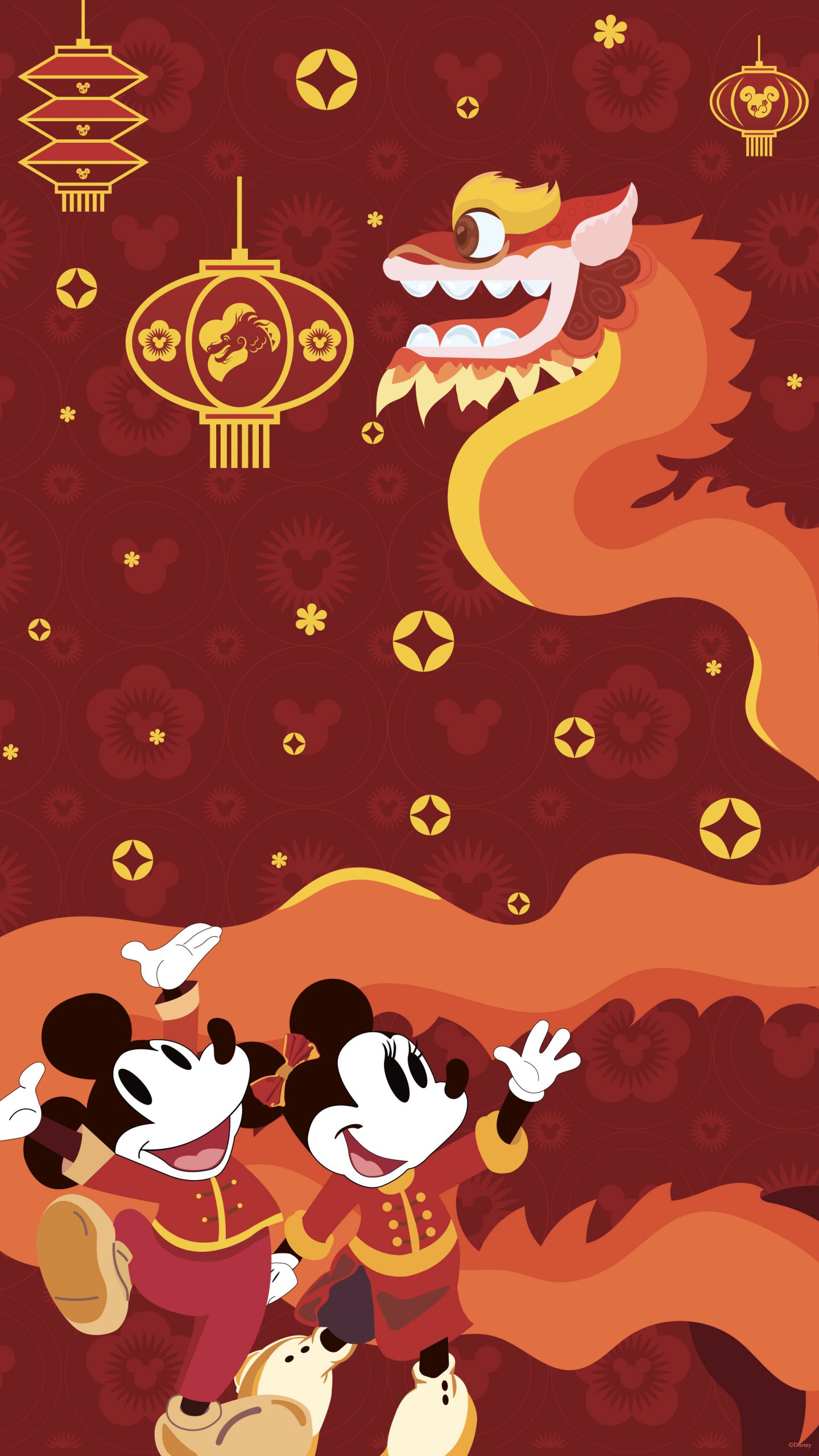 New Disney Wallpaper to Celebrate Year of the Dragon 2024 Parks Blog