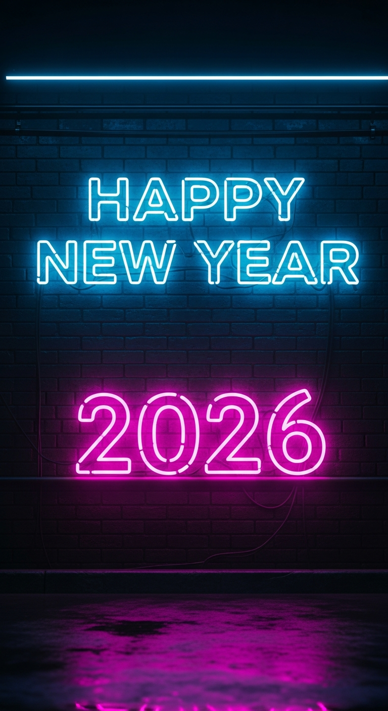 Happy New Year 2026 iPhone and Android Wallpaper