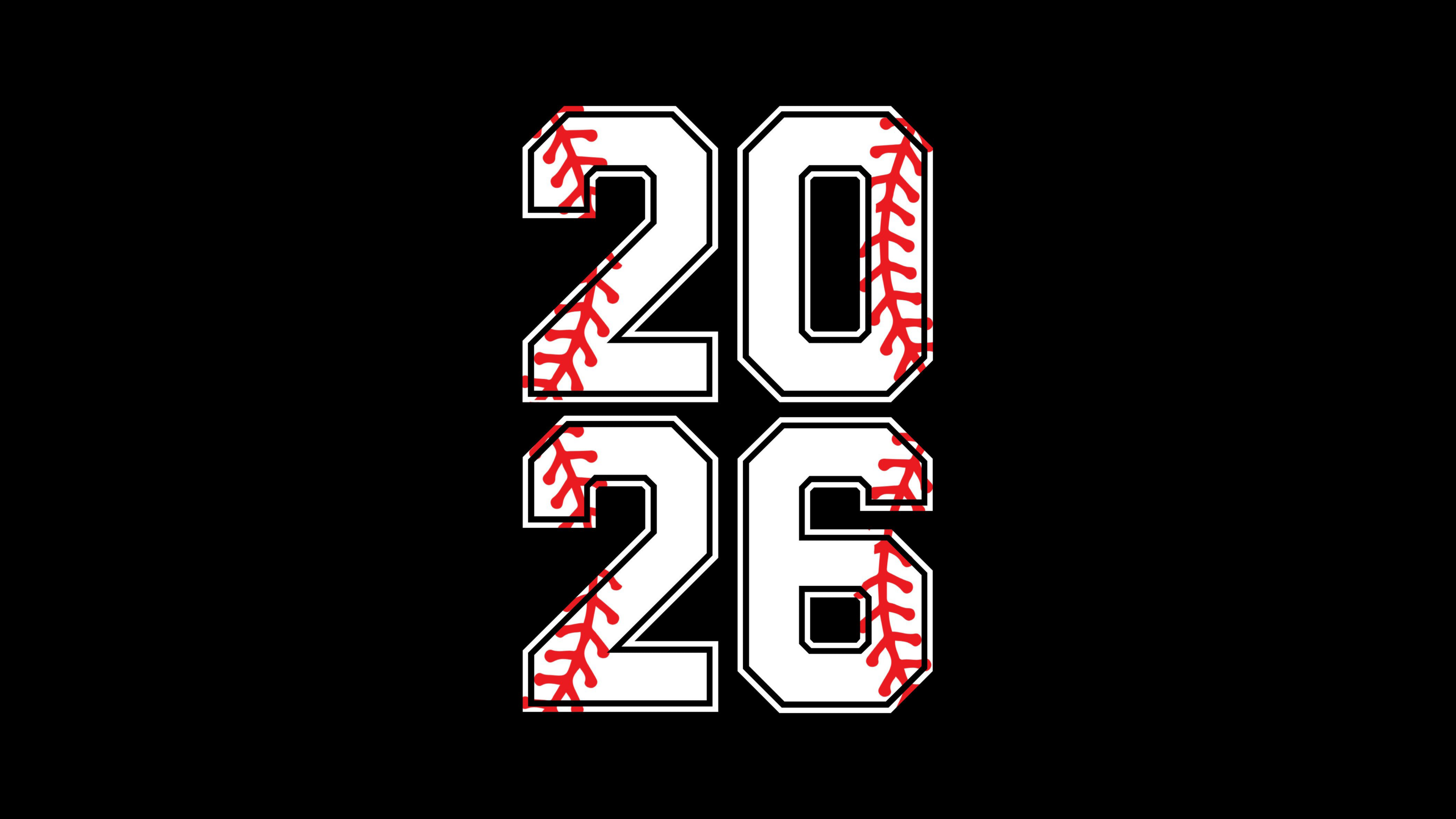 2026 New Year Wallpaper 4K, Baseball, AMOLED