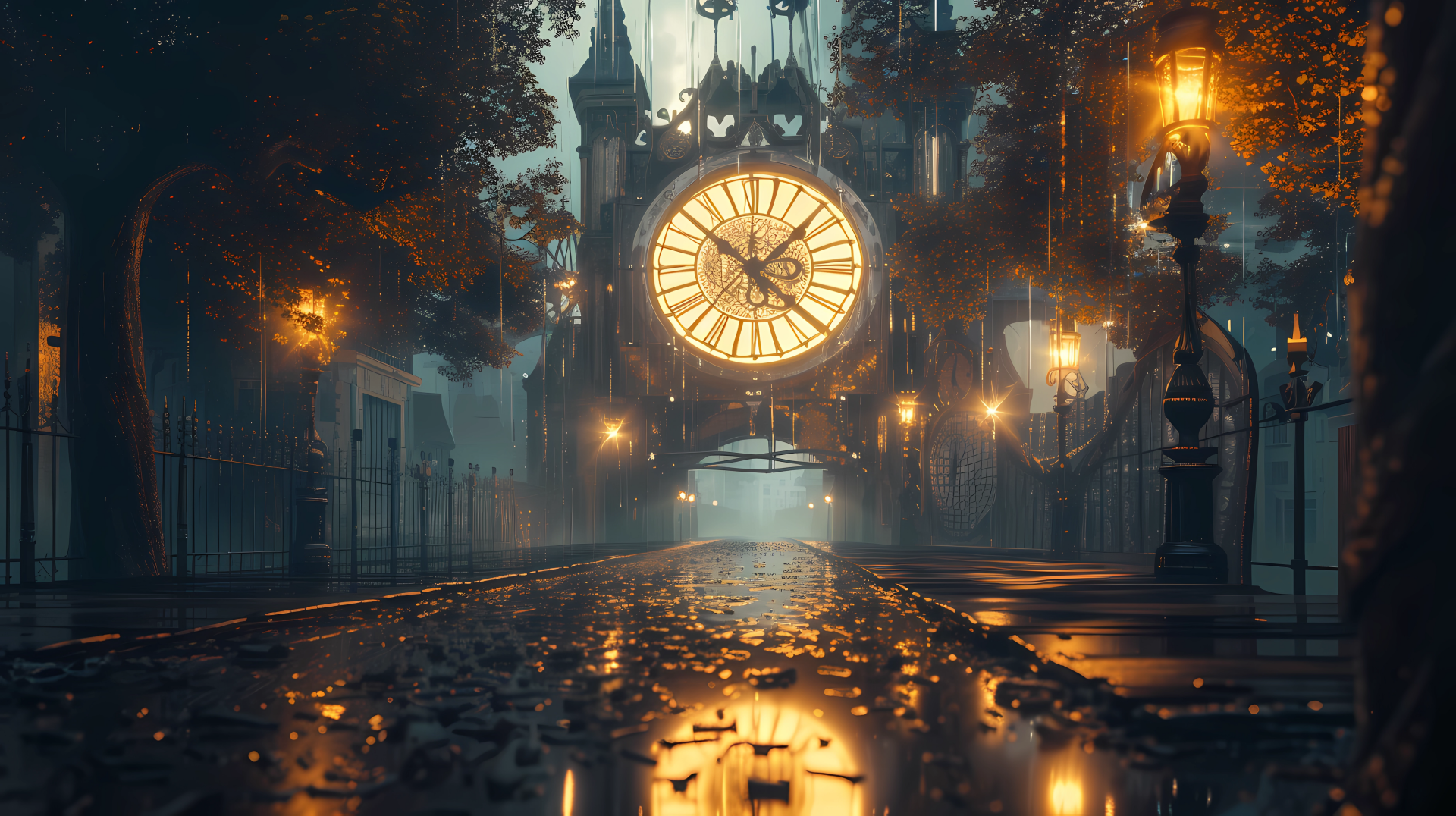 Large clockwork street