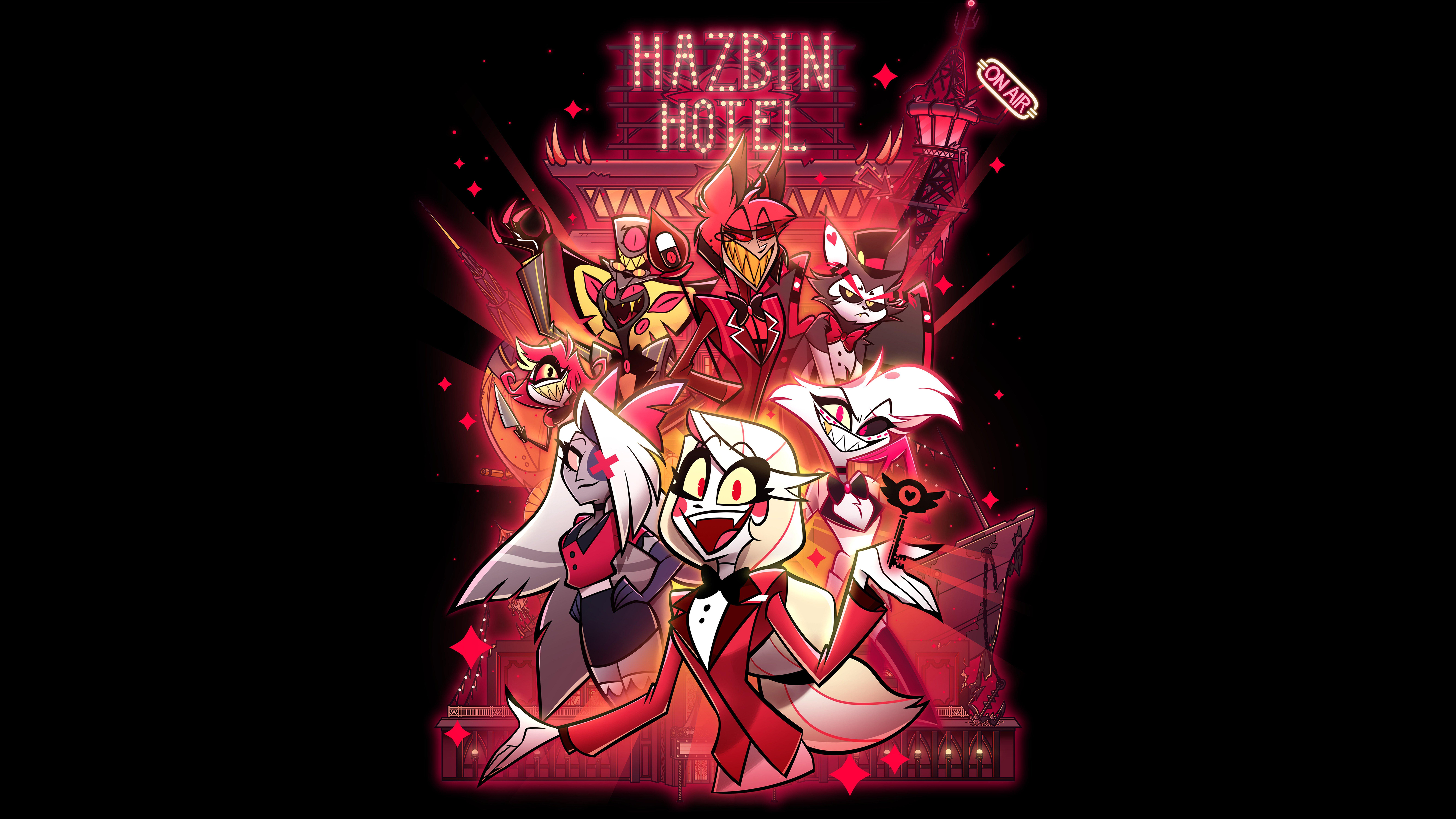 Hazbin Hotel Wallpaper 4K, 8K, Season 2, Black background