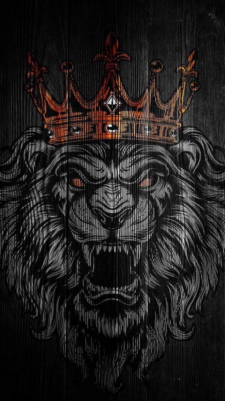 Crown King Lion iPhone Wallpaper HD