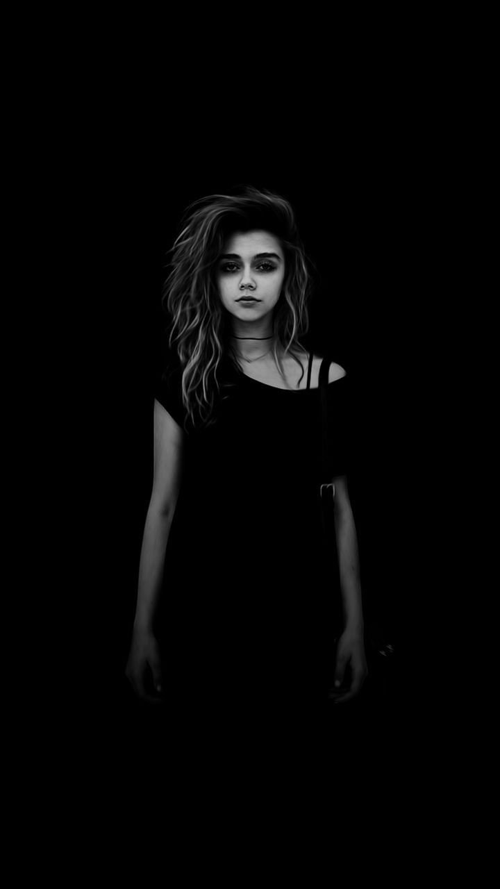 Black Wallpaper. Black wallpaper, Cool wallpaper for girls, Wallpaper background dark girl