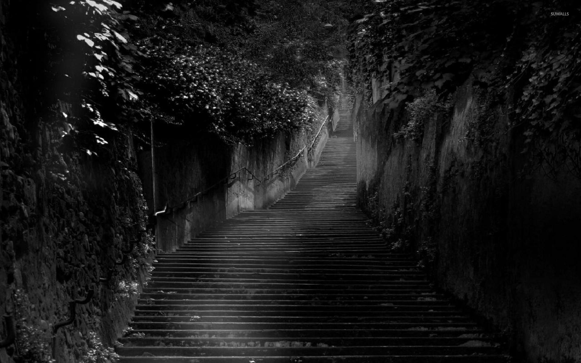 Dark stairs wallpaper wallpaper