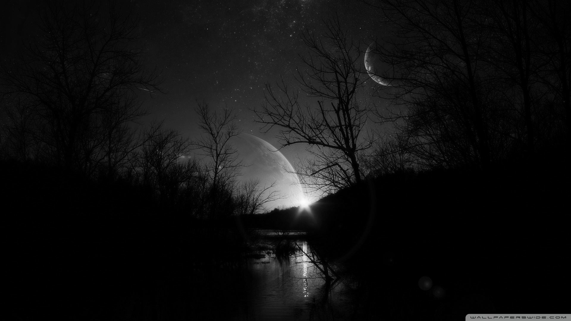 Dark Night 4K UHD Wallpaper for UltraHD Desktop and TV, Widescreen and UltraWide Display