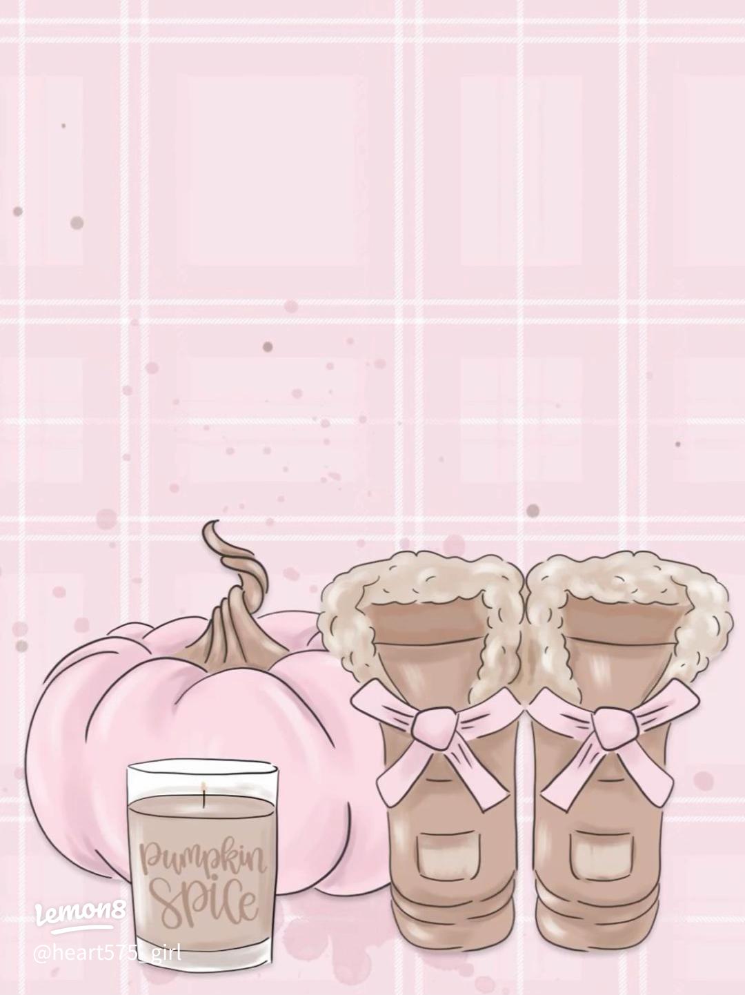 Charming Cutesy Pink Wallpaper for Your Space