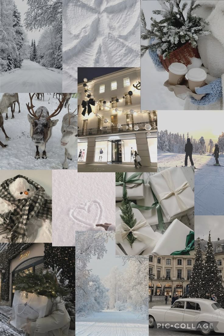 Winter Christmas collage