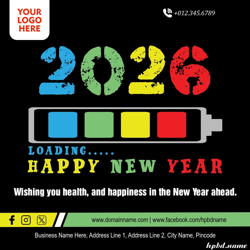 Happy New Year 2026 Wishes Image With Logo