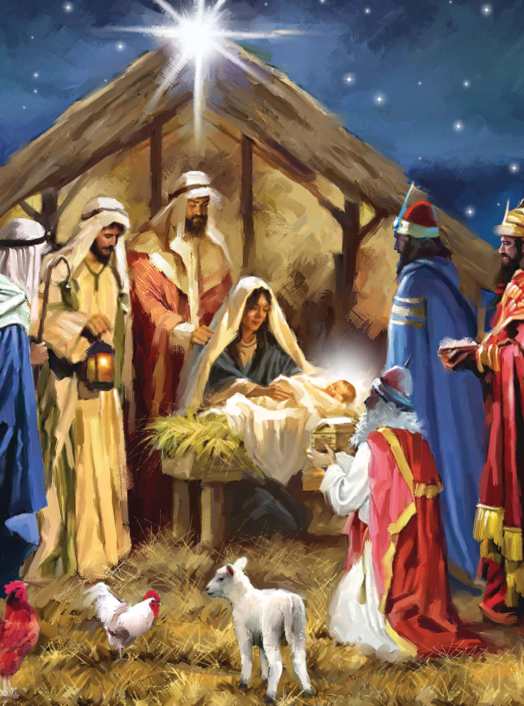 Download The Nativity Scene on Christmas Day