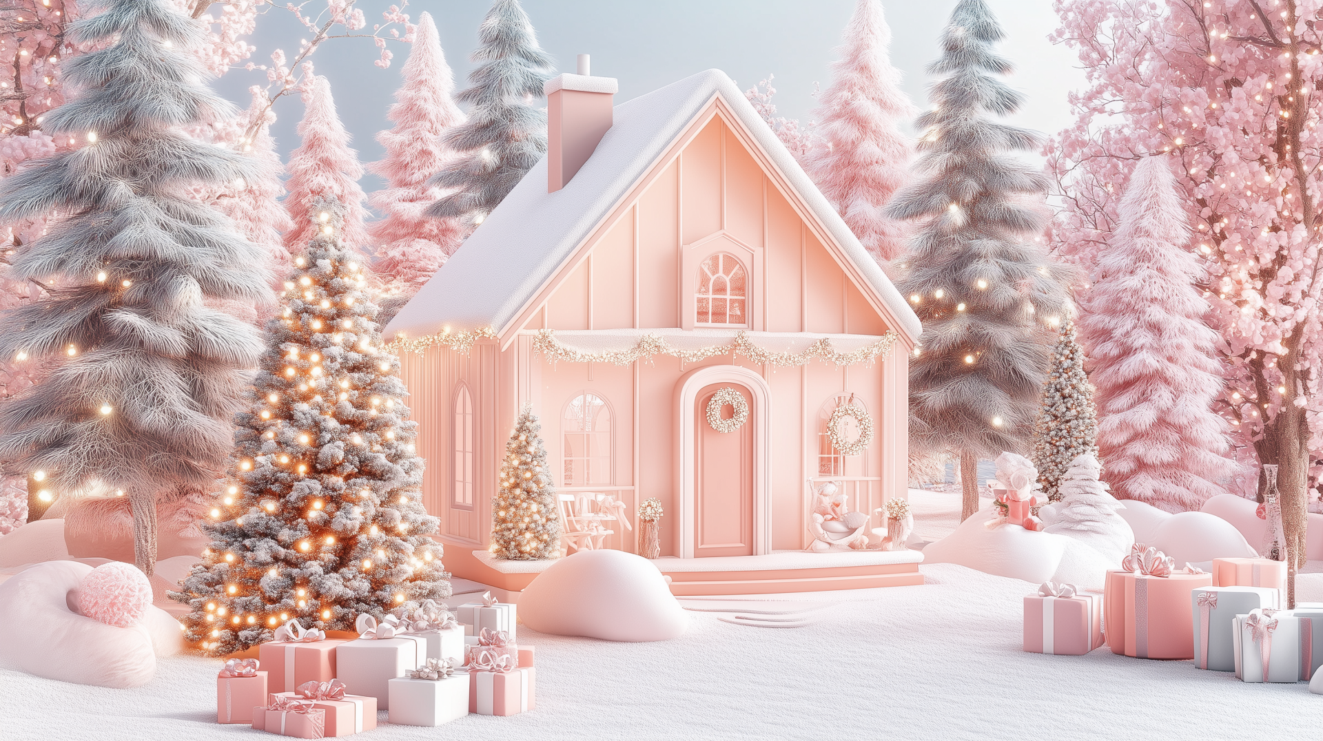 Charming Christmas Aesthetic HD Wallpaper