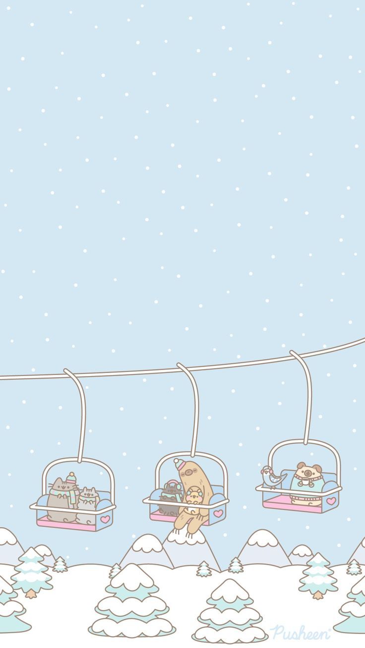 Pusheen the cat. iPhone wallpaper glitter, Wallpaper iphone cute, Wallpaper iphone christmas