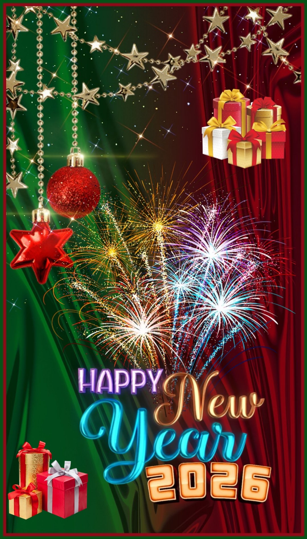 Happy New Year 2026 Festive Free Full HD Wallpaper (1080x1892) New Year Mobile Wallpaper