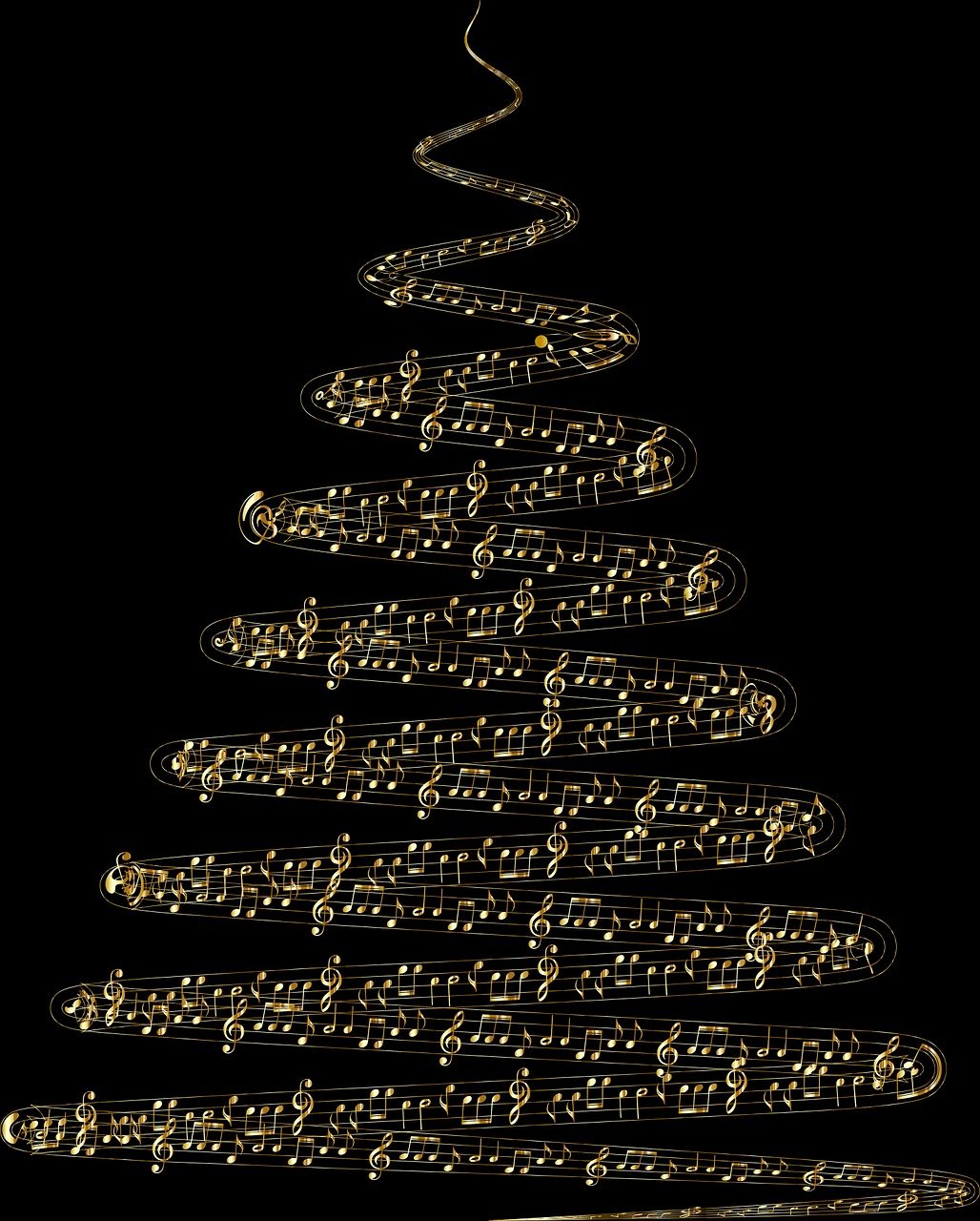 Download Musical Notes Christmas Tree Christmas. Royalty Free Vector Graphic