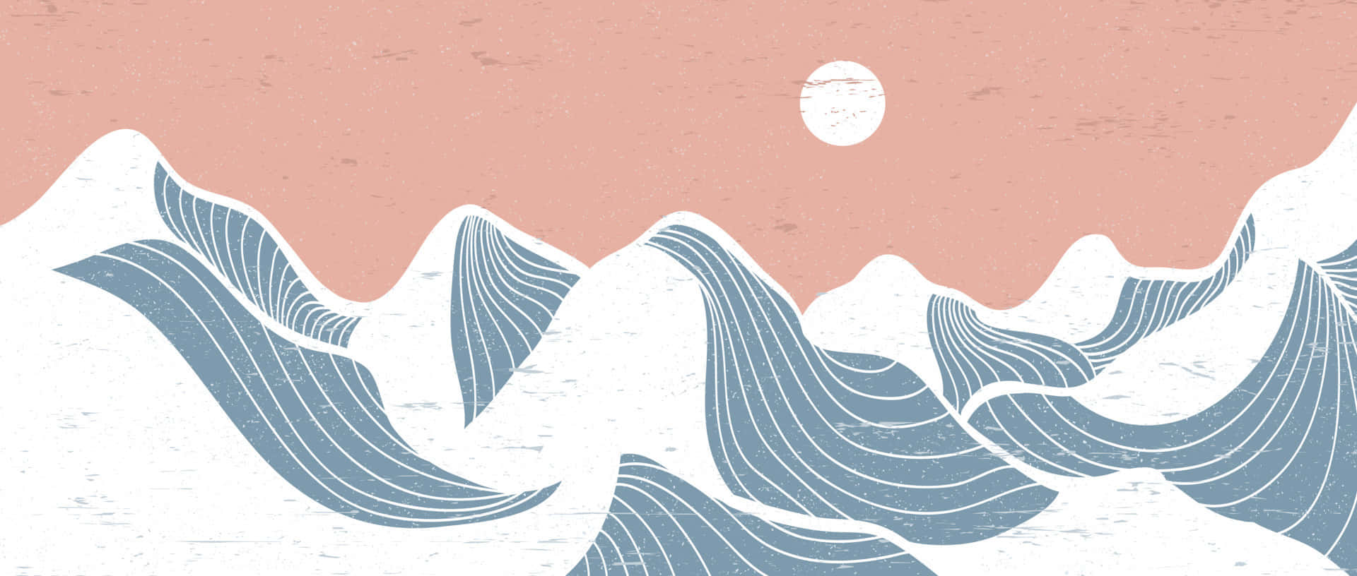 Download Minimalist Winter Waves Artwork Wallpaper