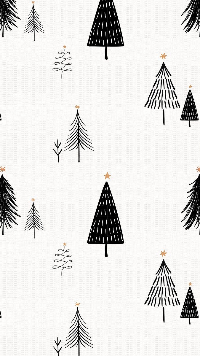 Download premium image of Cute Christmas mobile wallpaper, black winter doodle pattern about christmas wallpaper, christmas wallpaper iphone, iphone wallpaper, christmas patterns, and christmas 3990472
