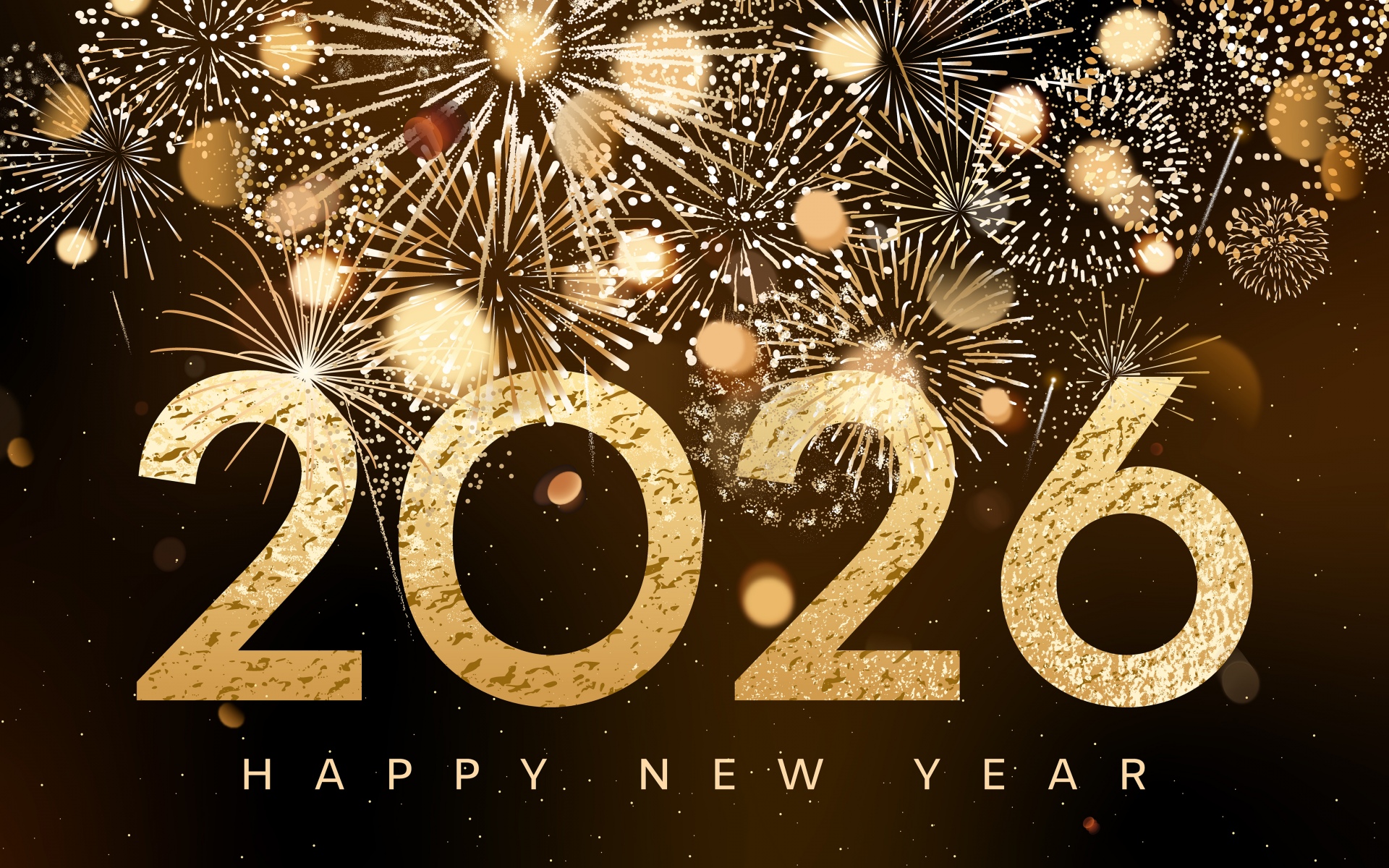 Happy New Year 2026 Wallpaper 4K, Fireworks, New Year celebrations