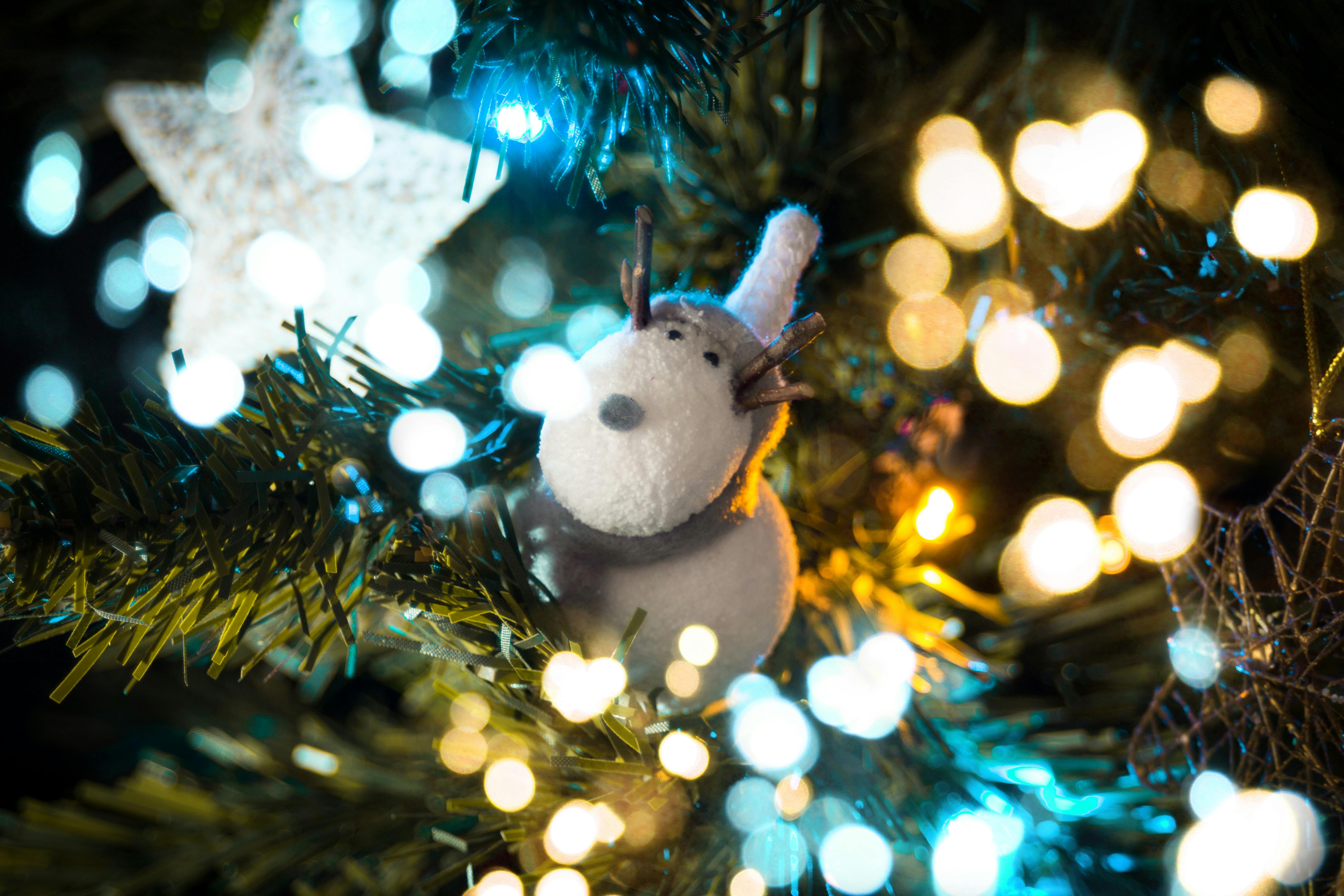 Macro Shift Photography of White Deer Ornament · Free