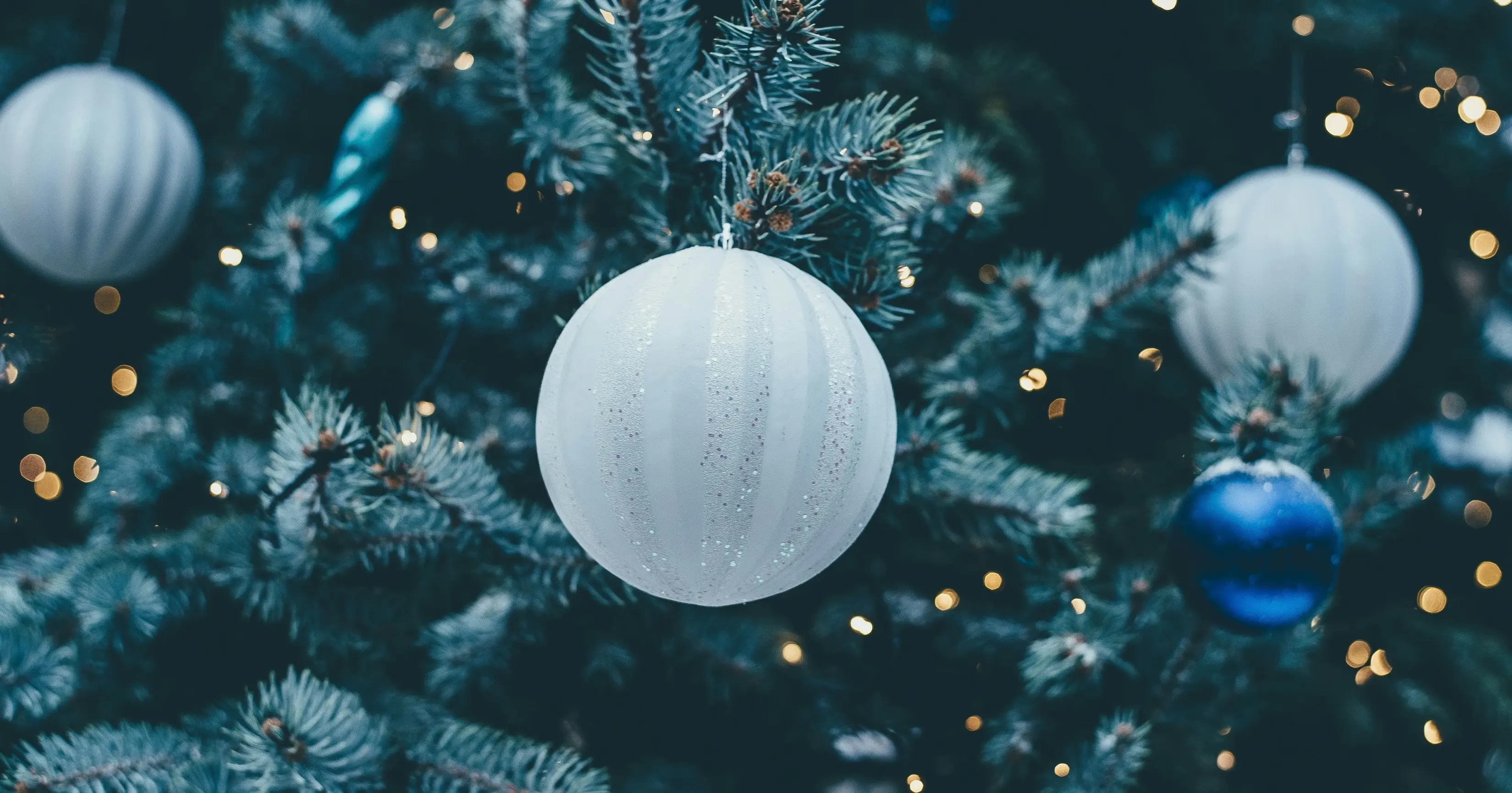 Xmas Christmas Trees White Ornaments