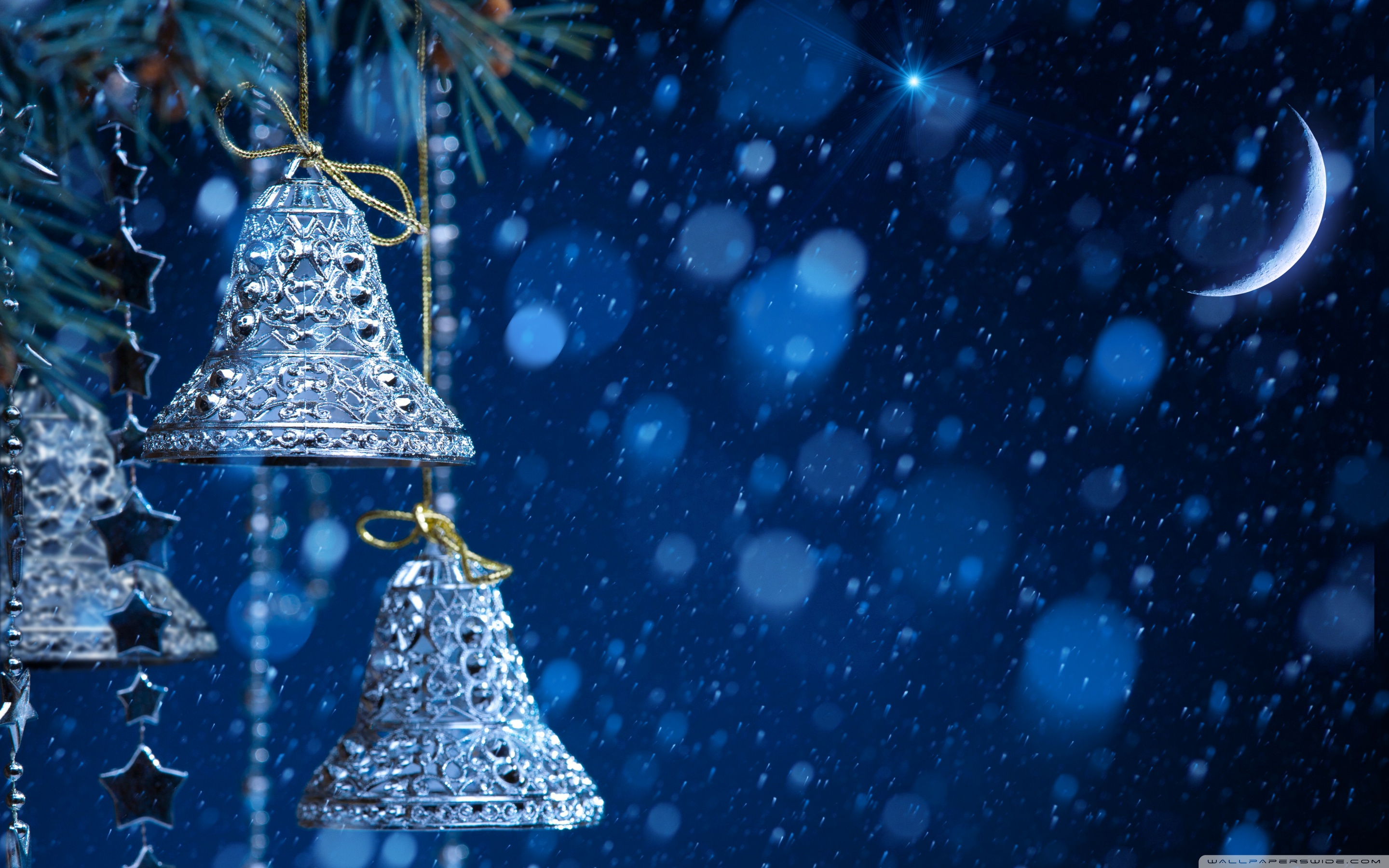 Christmas Bells 4K UHD Wallpaper for UltraHD Desktop and TV, Widescreen and UltraWide Display, Smartphone and Tablet Devices