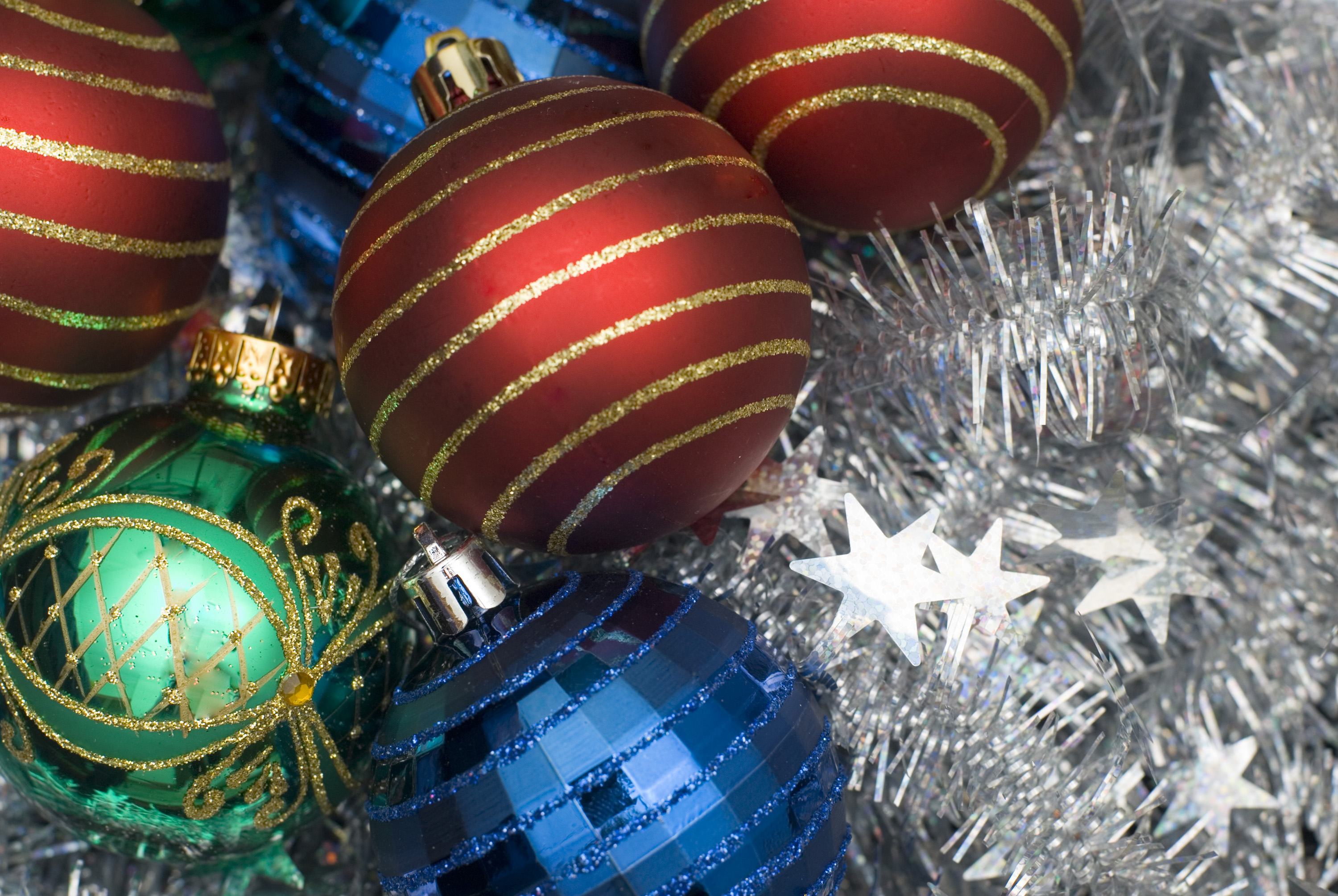 Photo of christmas bauble macro. Free christmas image