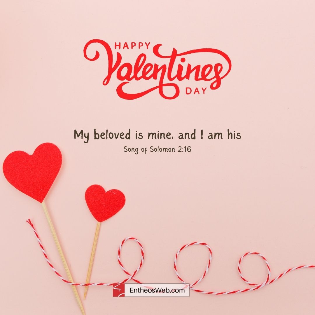 Christian Happy Valentine's Day Image with Bible Verses