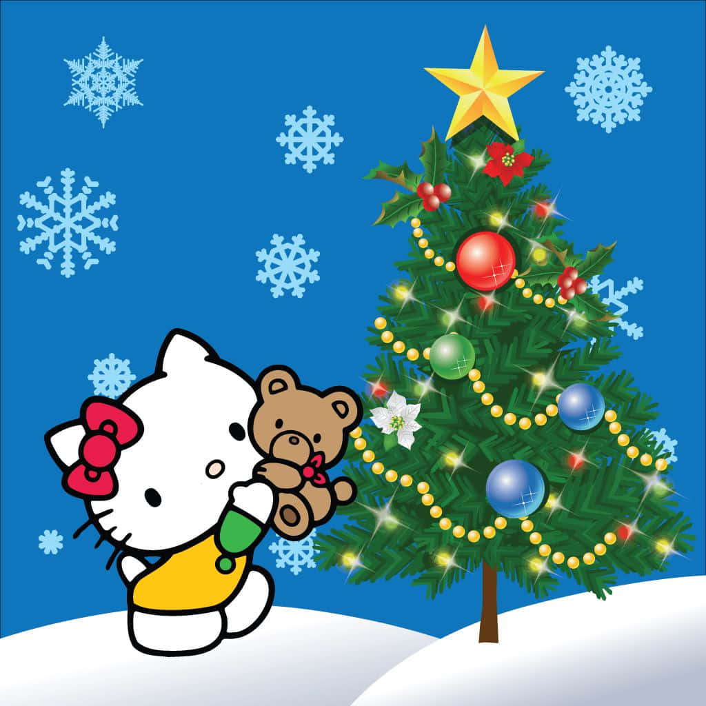 Download Hello Kitty Christmas Celebration Wallpaper